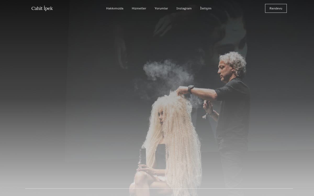 Cahit İpek Hair Design Studio web sitesi ekran görüntüsü