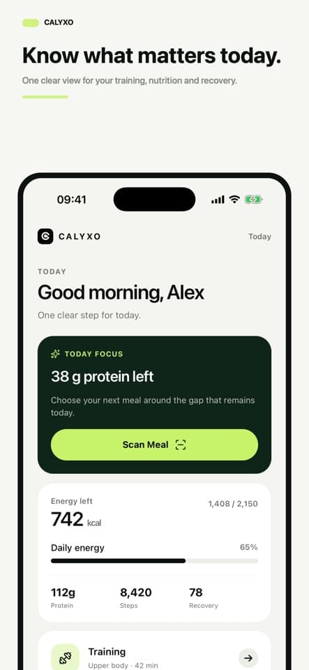 Calyxo uygulama ekranı 1