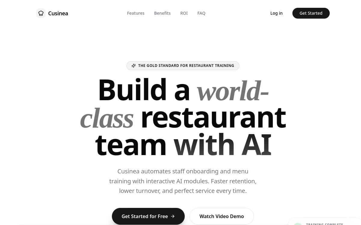 Cusinea web sitesi ekran görüntüsü