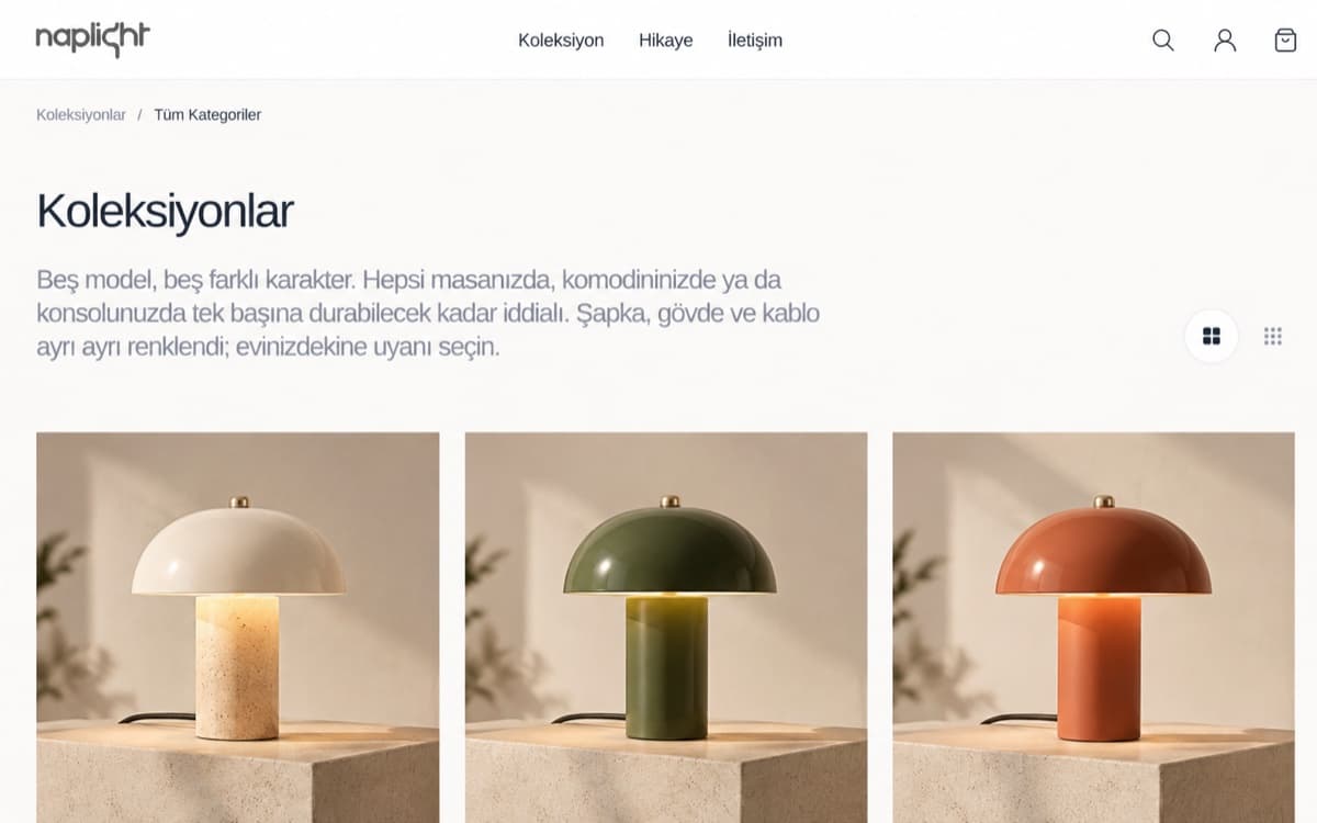 Naplight: Ürün koleksiyonu