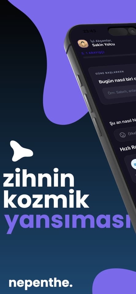 Nepenthe uygulama ekranı 1