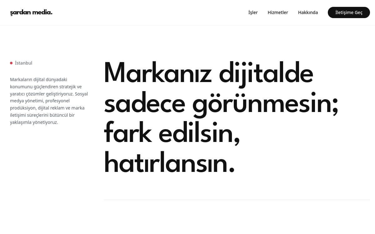 Şardan Media web sitesi ekran görüntüsü